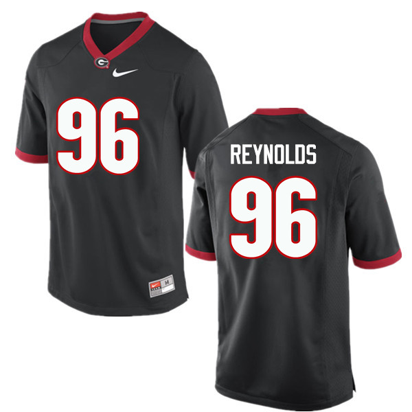 Men Georgia Bulldogs #96 Hudson Reynolds College Football Jerseys-Black - Click Image to Close